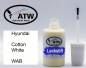 Preview: Hyundai, Cotton White, WAB: 20ml Lackstift, von ATW Autoteile West.